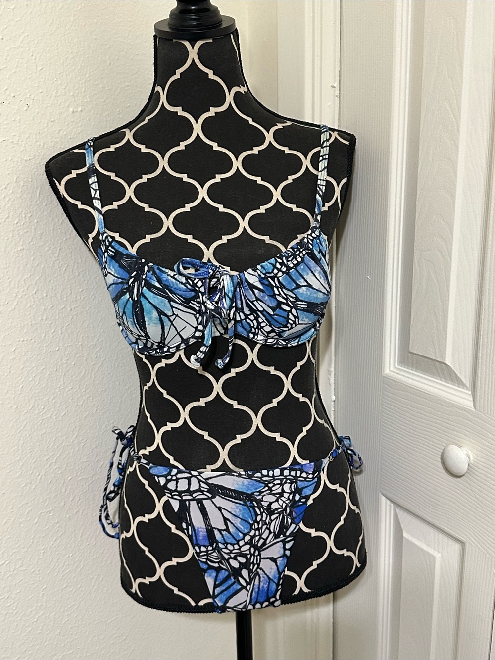 Tula monarch butterfly blue bikini set of three